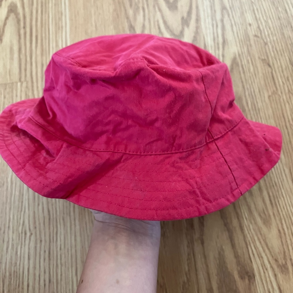 Pink bucket hat